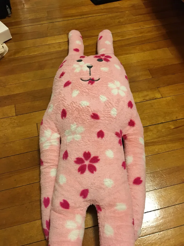 3 Ft Long Bunny Cuddle Pillow photo 1