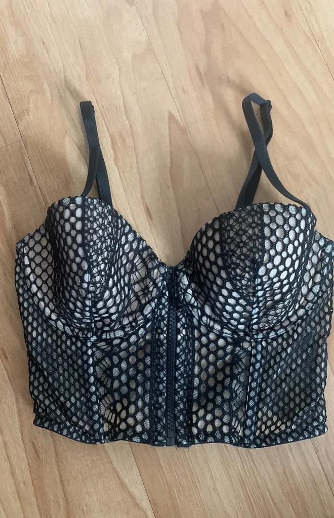 Victoria’s Secret Black Mesh Corset photo 1