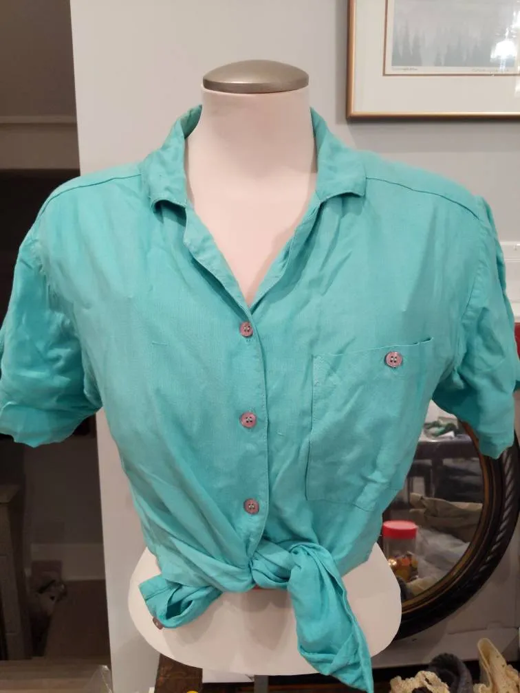 Teal Button Shirt photo 1
