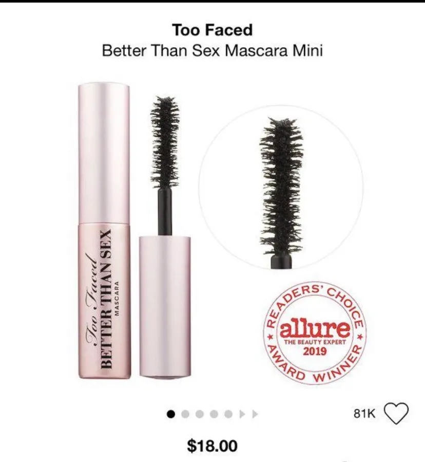 BNIB Too Faced Better Than Sex Mascara photo 1