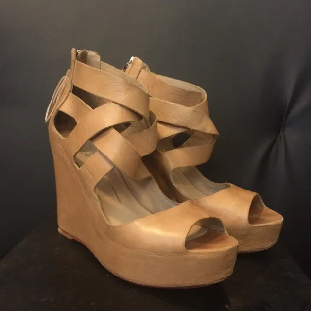Dolce Vita Leather Wedges, Size 7 photo 1