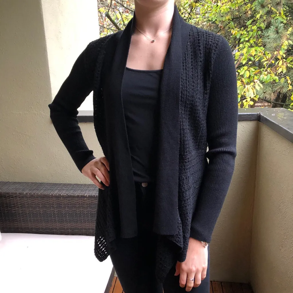 Black Knit Cardigan photo 1