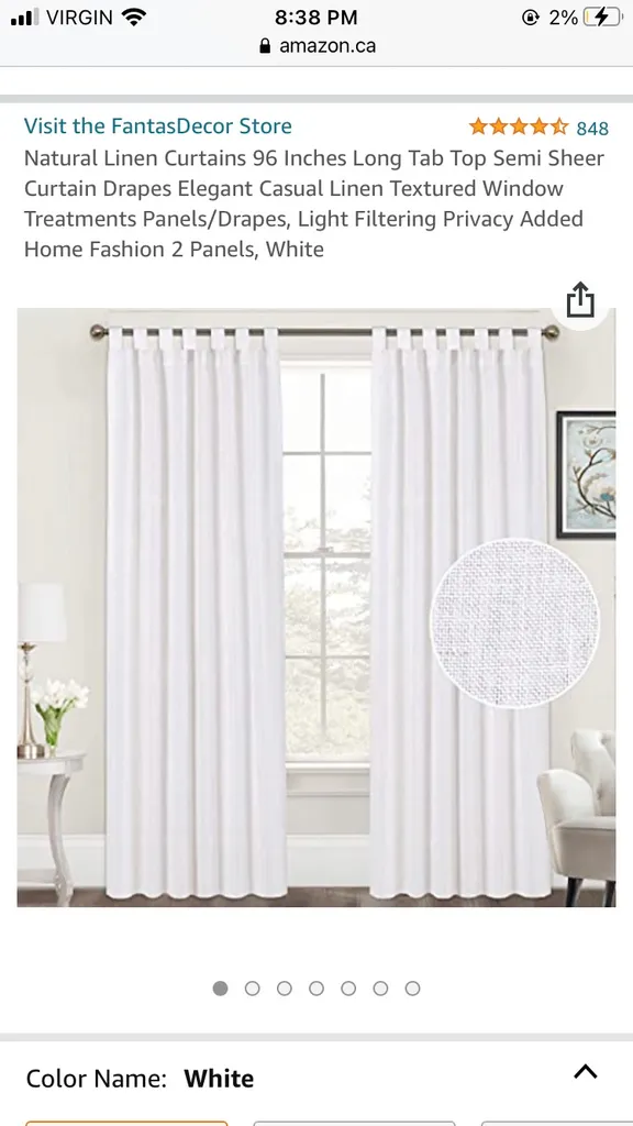 Two Curtains 52x96inches photo 1