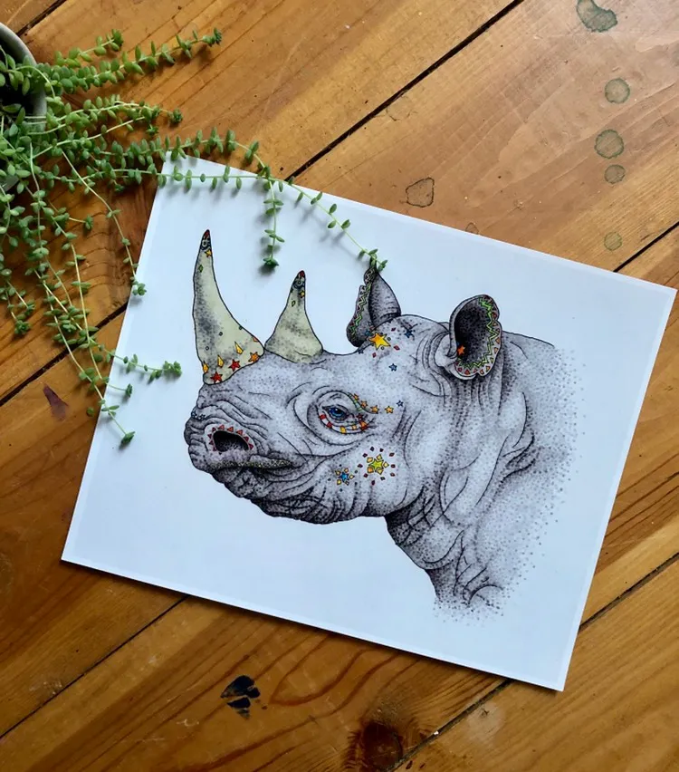 Black Rhino Print photo 1