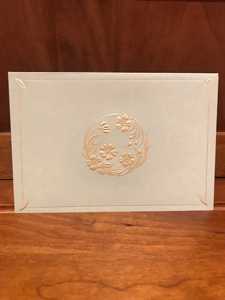 Gold Embossed Notecards photo 1