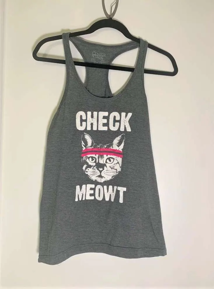 Check Meowt tank top photo 1