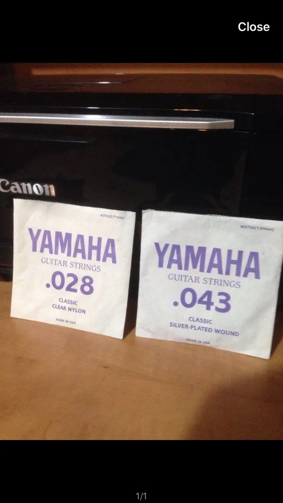 2 Yamaha Classic Guitar Strings photo 1