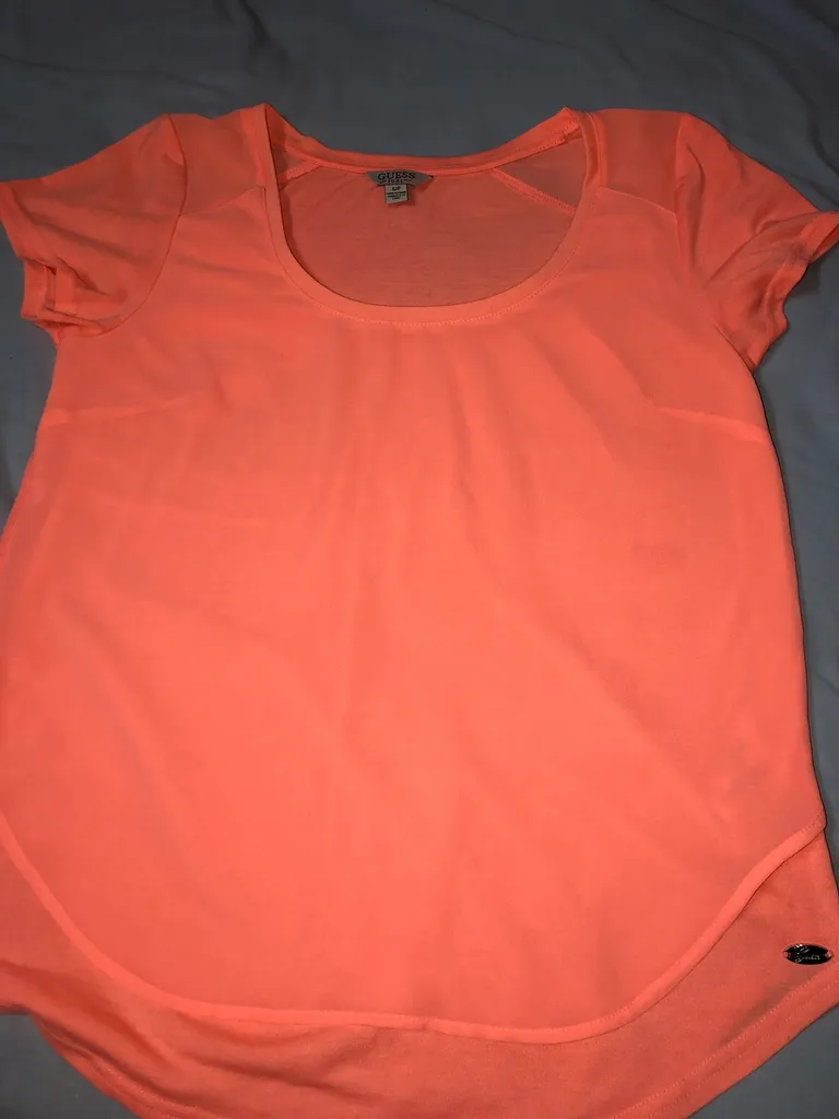Coral Pink Guess Top photo 1
