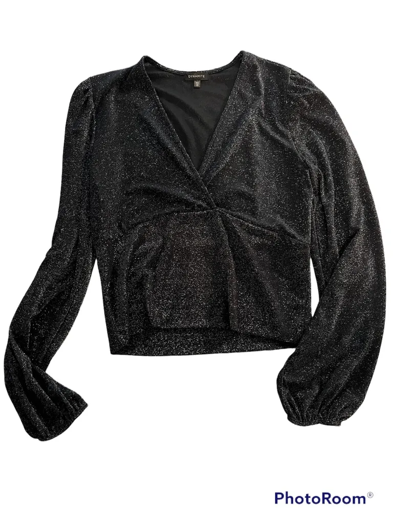 Dynamite Glitter Black Top Size L photo 1