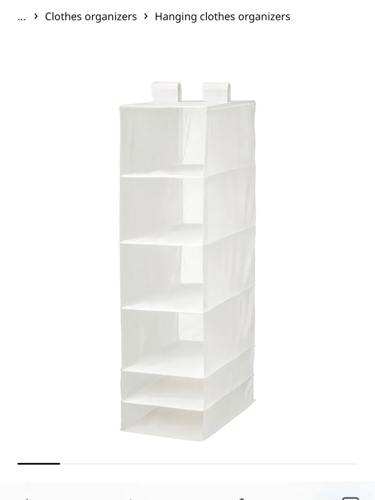 2 x IKEA White Hanging Storage photo 1