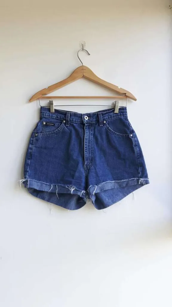 High Waisted Denim Shorts, Size 6 photo 1