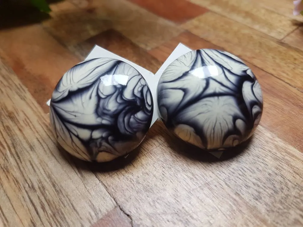 Earrings- Vintage Paint Swirls photo 1