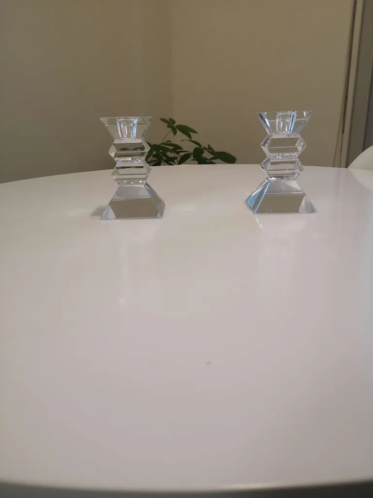 2 Crystal candle holders photo 1