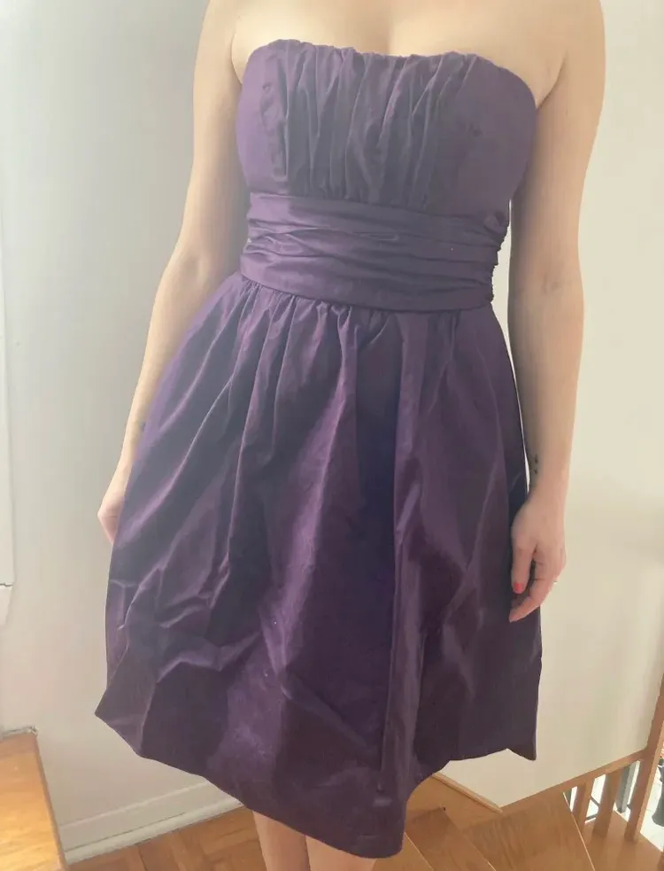 Plum strapless dress (6) photo 1