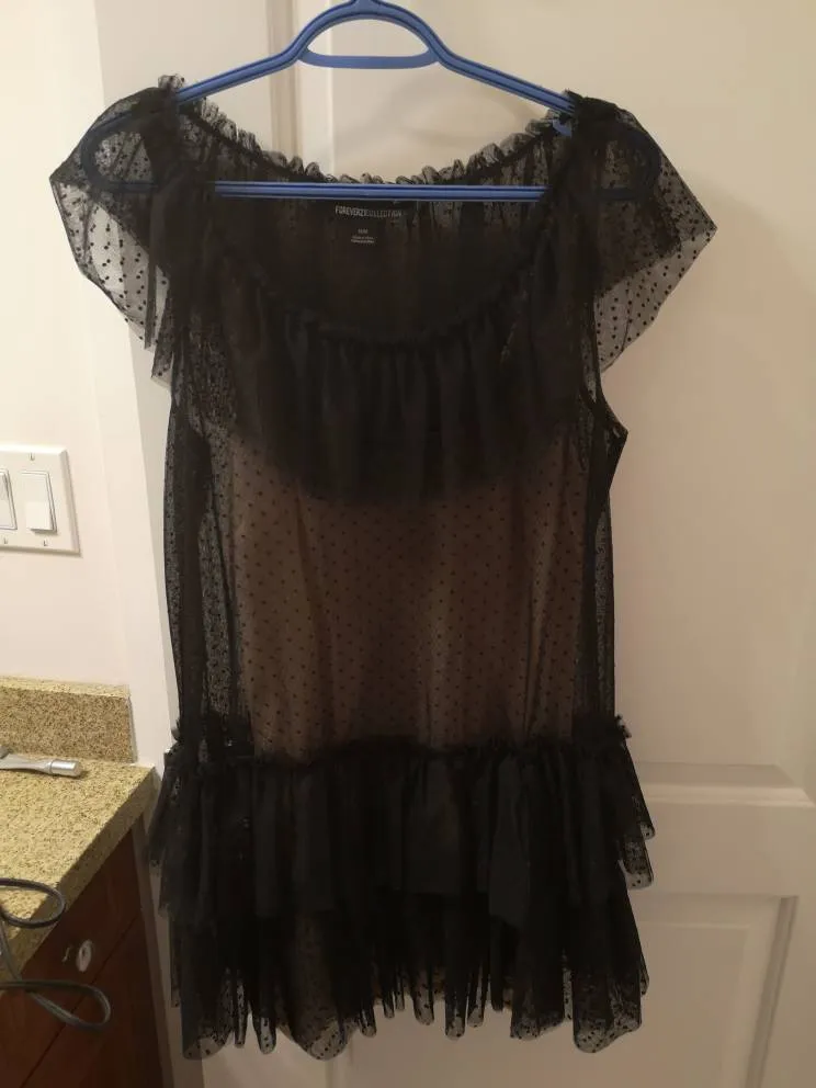 New Sheer Polka Dot Dress photo 1