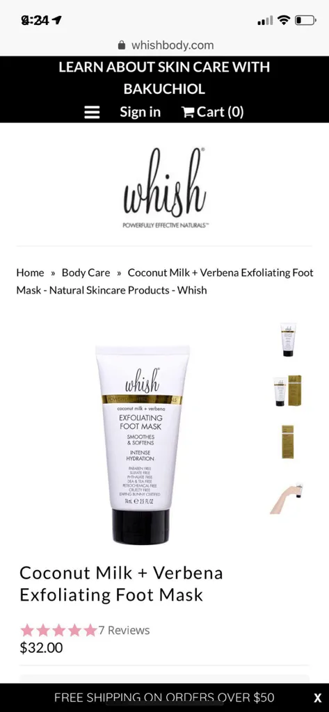 Whish Exfoliating All Natural Foot Mash - BNIB photo 1