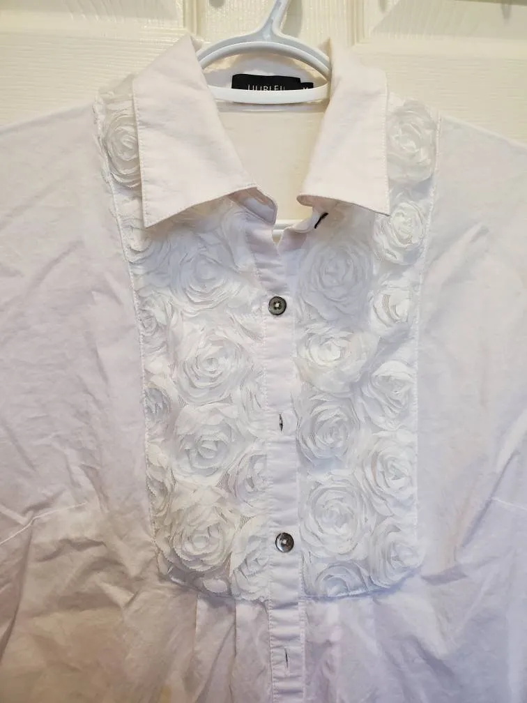 🔥Rose Detail White Dress Shirt photo 1