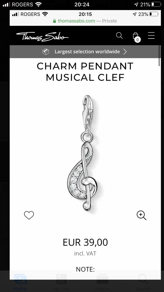 Real Silver Thomas Sabo Charms photo 1