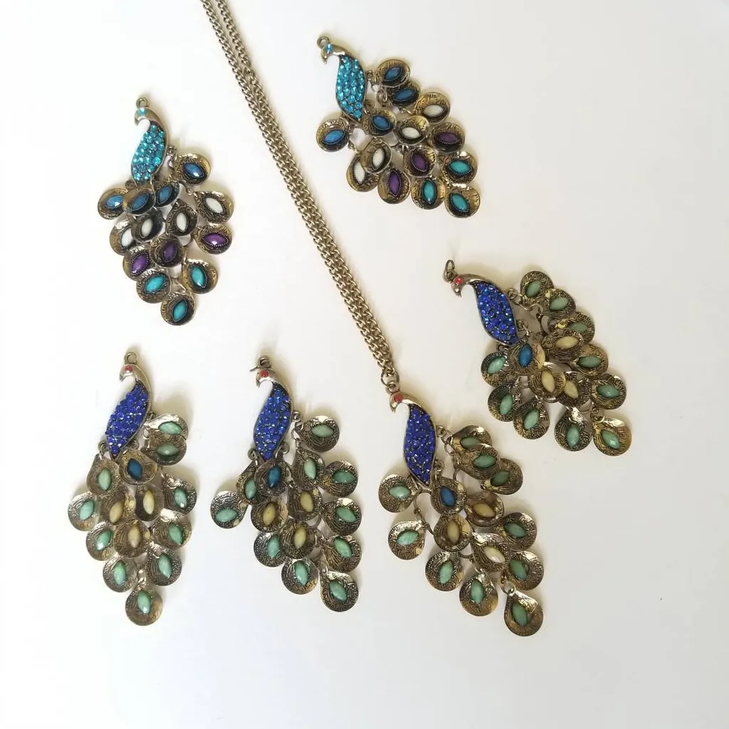 Peacock Pendands And Necklace photo 1