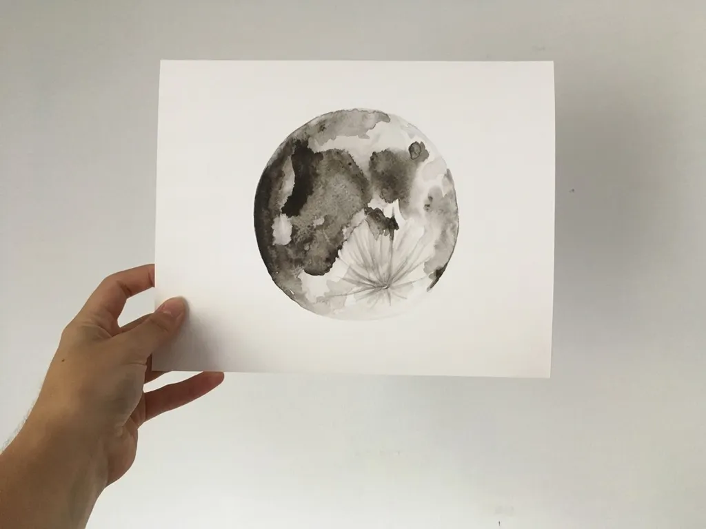 Original Watercolour Print 🌘 photo 1