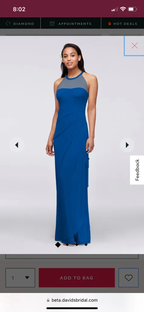 Davids bridal Formal Evening Dress size 12 photo 1