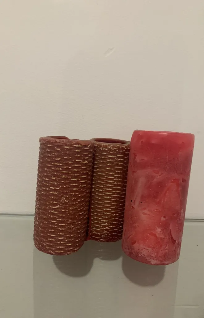 Red Unscented Candles photo 1