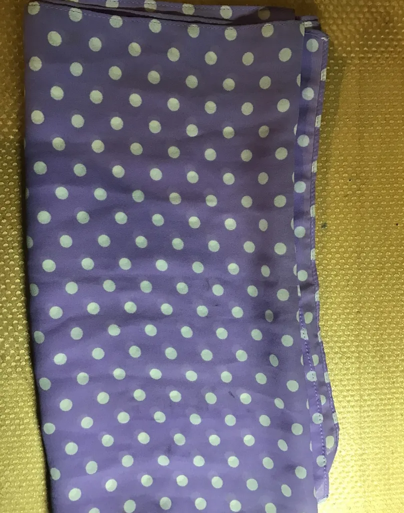 Purple Scarf With White Dots photo 1