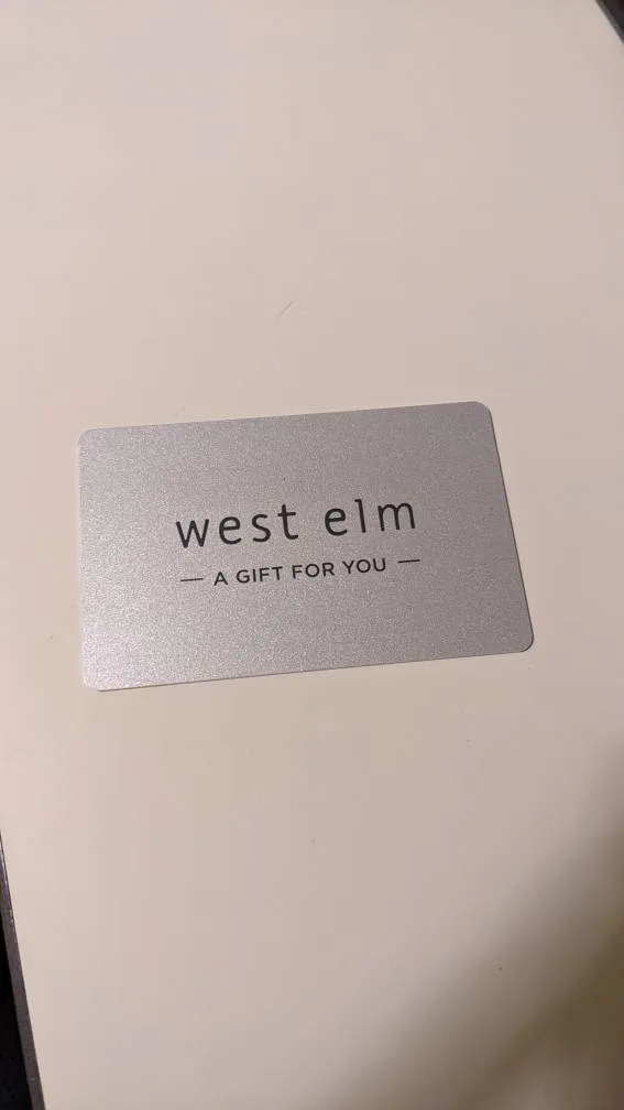 $120 West Elm GC photo 1