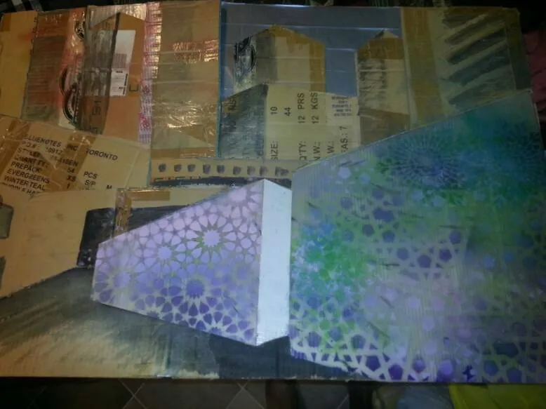 Large Scale Cityscape Art From Recycled Materials photo 1