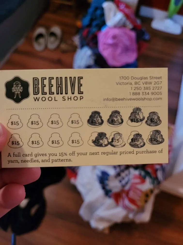 Free- Beehive Wool Shop Stamp Card photo 1