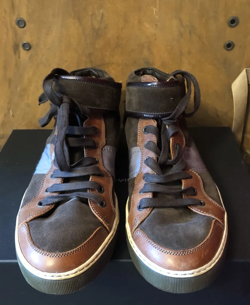 men’s Lanvin leather ,suede high tops sz 10.5 photo 1