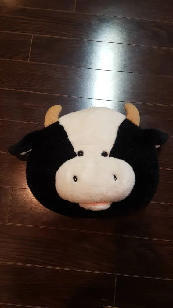 Cow Toutou Stuffed Animal Pillow - Toutou Peluche Vache Oreiller photo 1