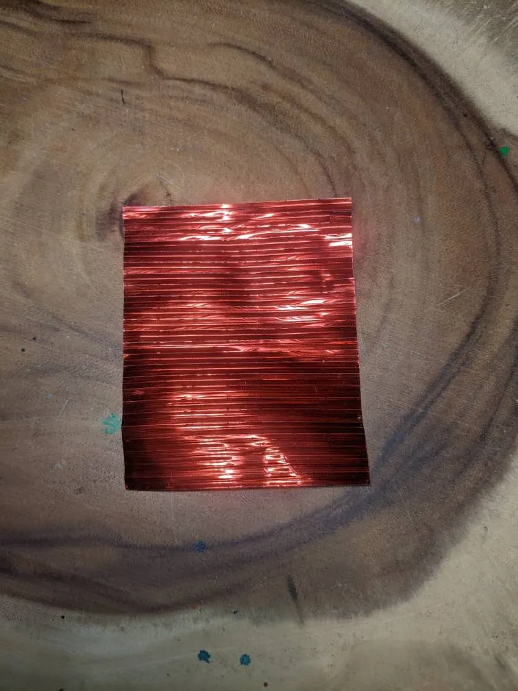 Red metallic twist ties photo 1