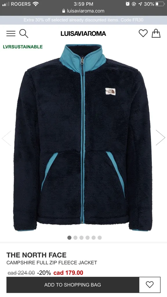 BNWT North Face Campshire full zip fleece jacket photo 1