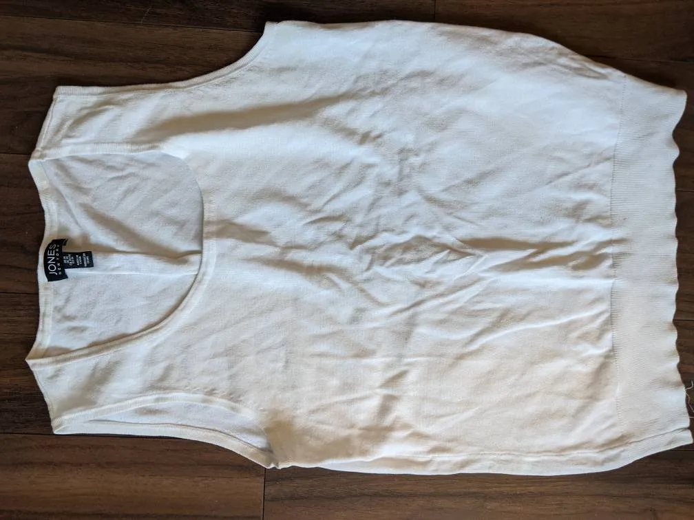 Free Medium White Knit Tank Top Jones New York photo 1