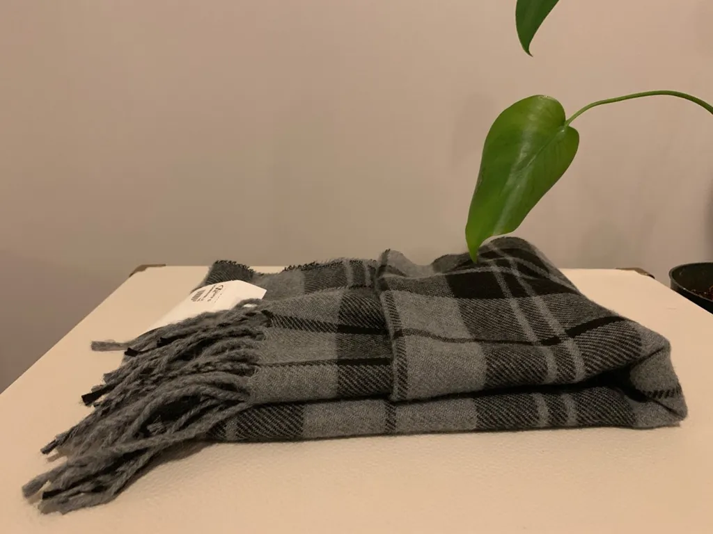 Grey Plaid Scarf photo 1