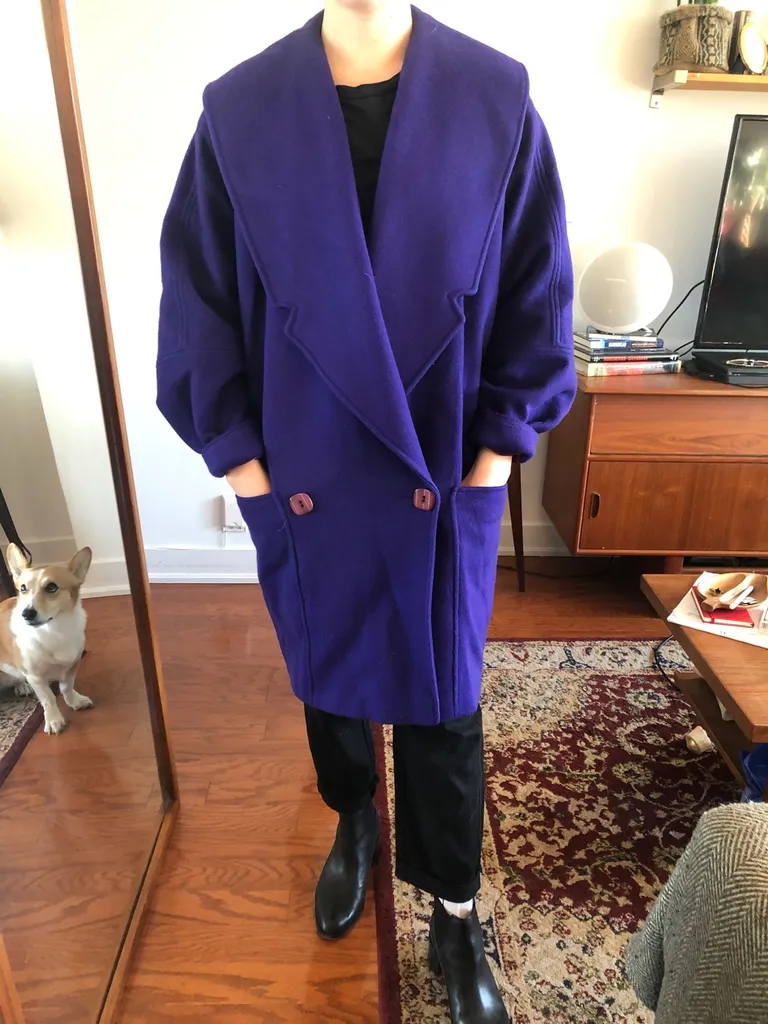 100% Wool, Silk Lined Vintage Coat photo 1