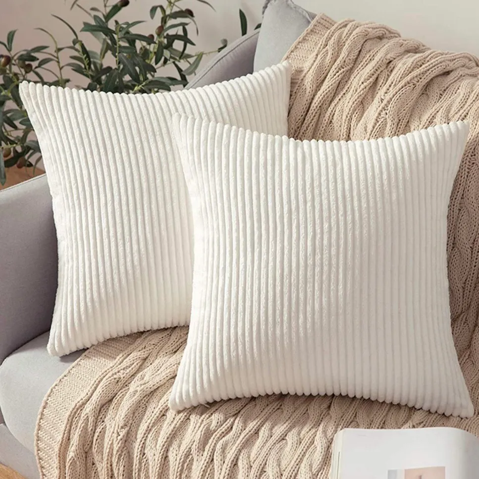 White Throw Pillow Cover BNIP photo 1