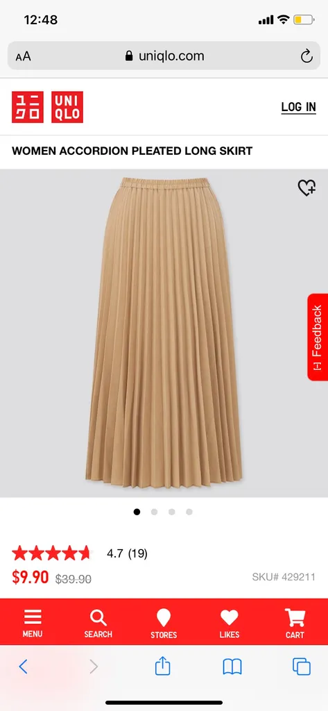 Uniqlo Accordion Pleated Skirt photo 1