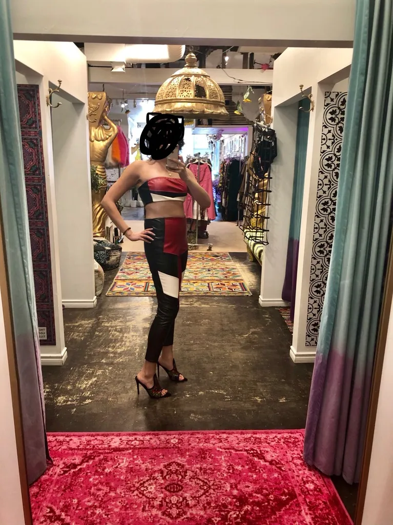 EUC Leather Colour Block Set photo 1