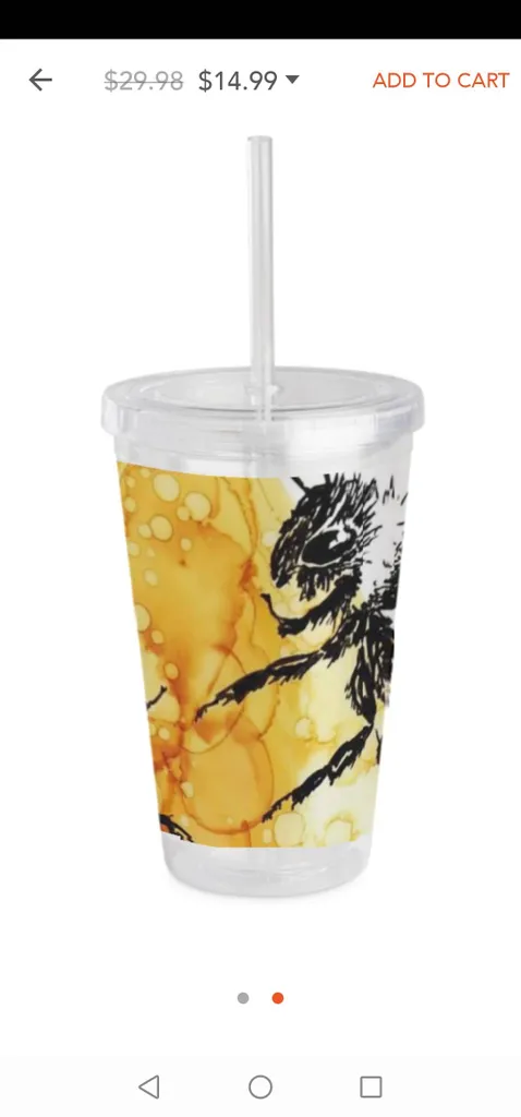 🐝🌼Bee Reusable Water Tumbler photo 1