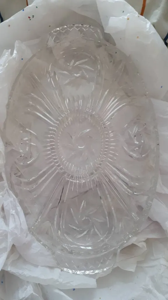 Authentic Crystal Chip And Dip Platter photo 1