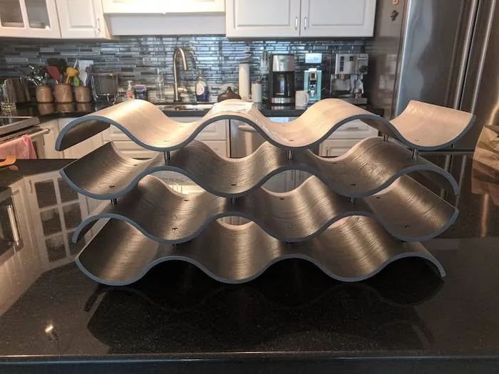 12 Bottle Wavy Wine Rack photo 1