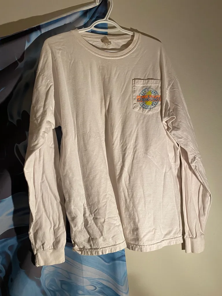 XL chubbies white long sleeve photo 1