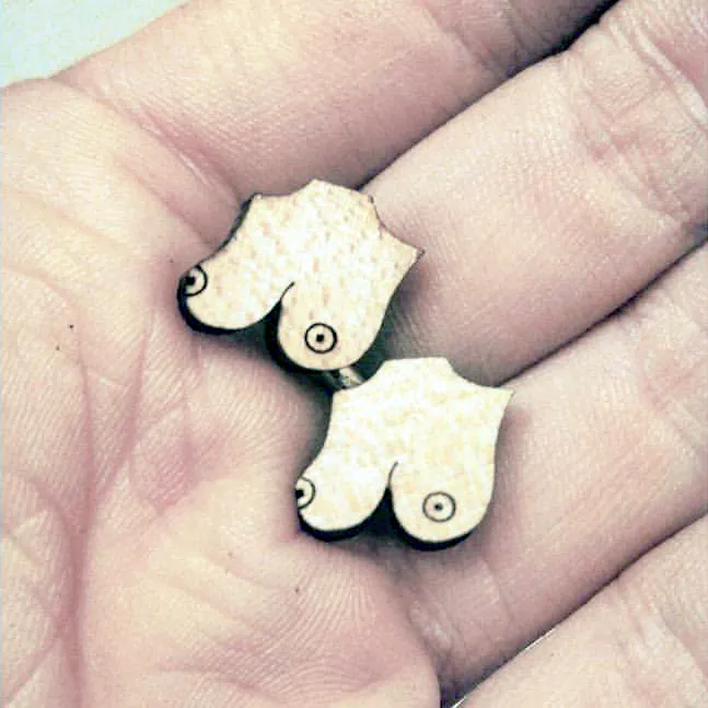 Boob stud earrings photo 1