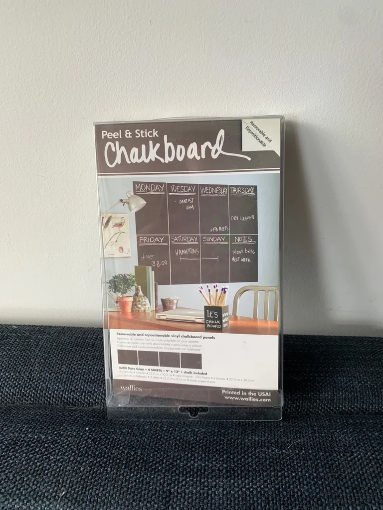 Wallies Peel & Stick Chalkboard BNIB photo 1