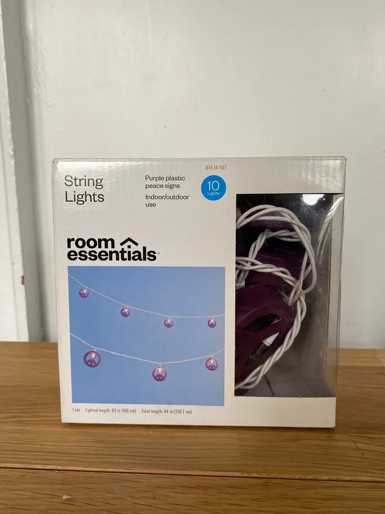 BNIB Peace Sign String Lights photo 1