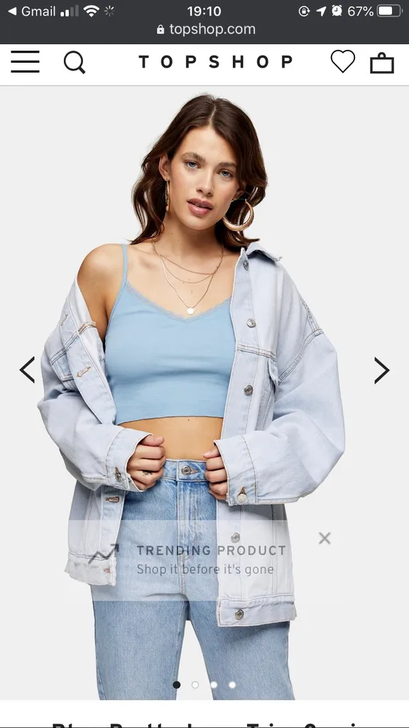Topshop Blue Top photo 1