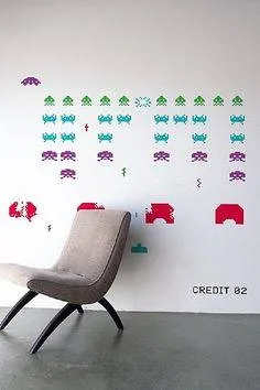 Super Mario & Space Invaders Wall Decals photo 1