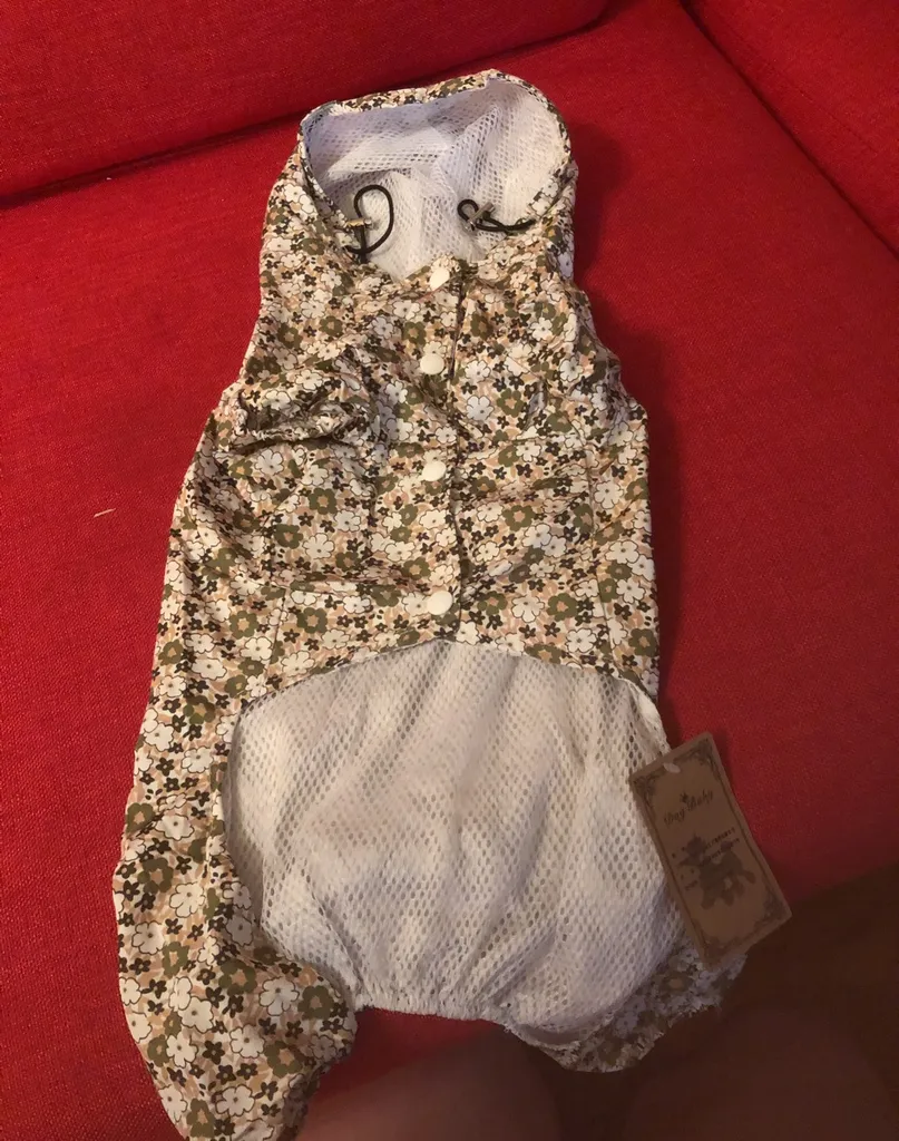 Brand New Little Doggy Raincoat (floral) photo 1